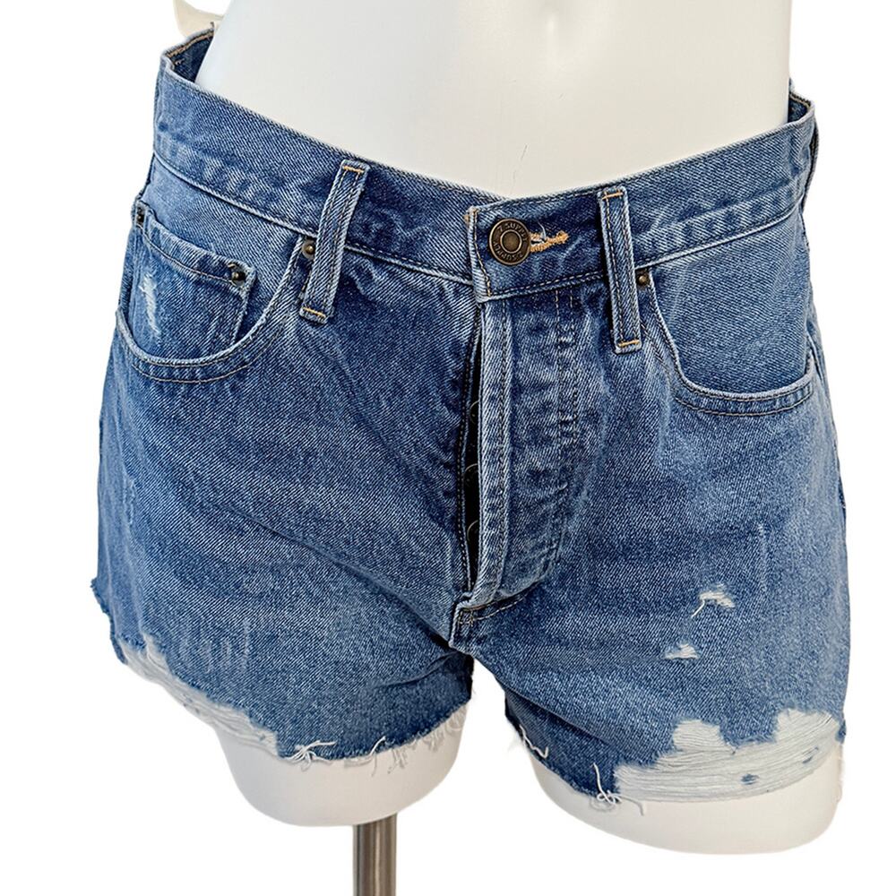 Z Supply High rise denim jeans shorts button 27W 4-6 western bohemian bottoms